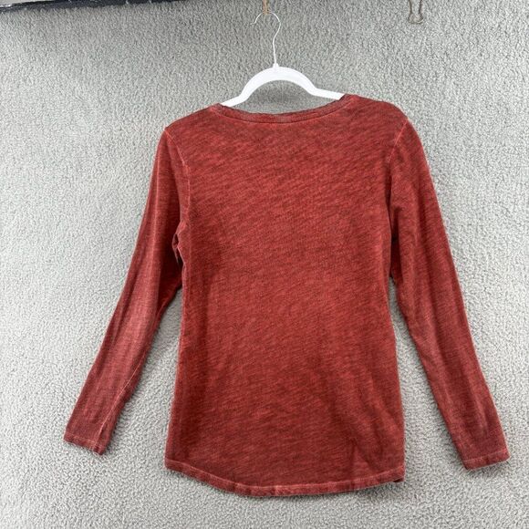 Peruvian Connection Long Sleeve Tee Shirt  Burnt orange/red size Medium - Picture 10 of 10
